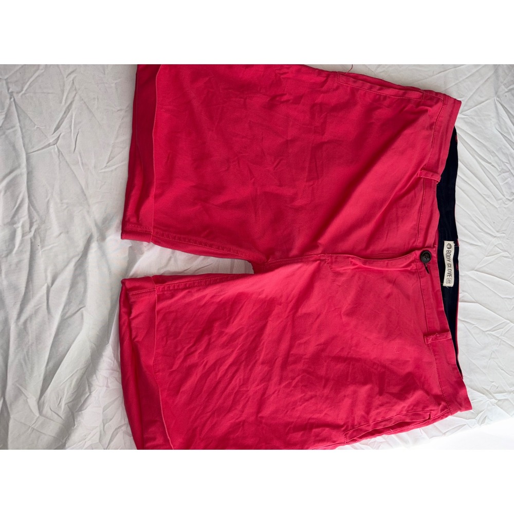 Y2K Body Glove Mens Red Flat Front Chino Shorts Size 42 Casual Summer Surf